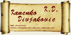 Kamenko Divjaković vizit kartica